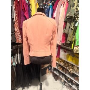 WHBM soft pink jacket with zipper accents size 6